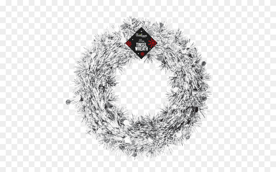 Tinsel Christmas Wreath 28cm Circle, Chandelier, Lamp Free Png Download