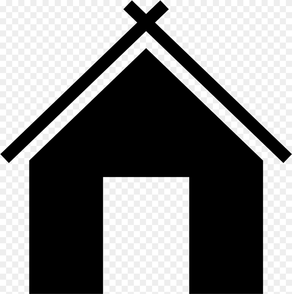 Tint A House Log Cabin Glass Camping Selema Clip Art House Emoji Black And White, Gray Free Png Download