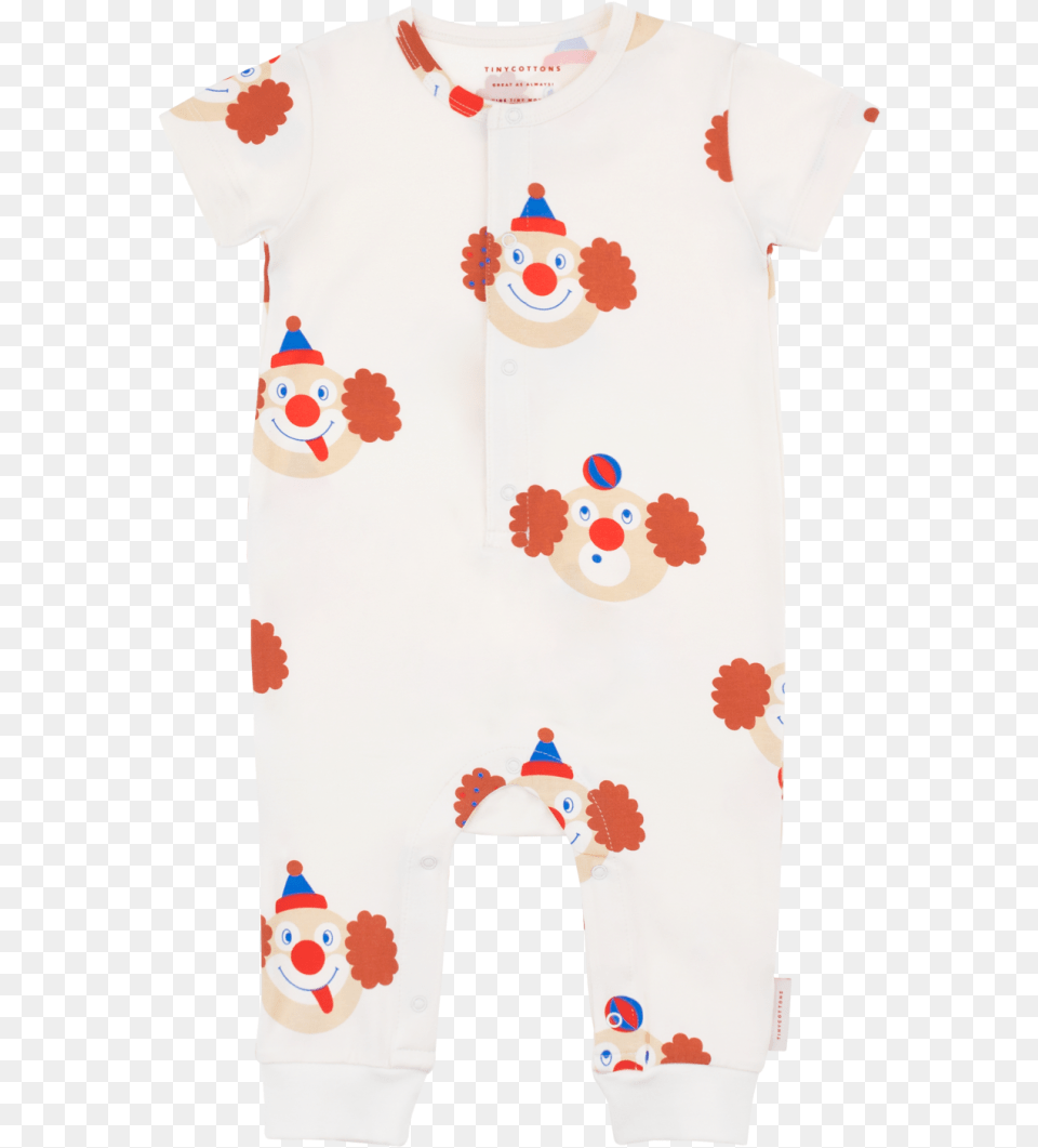 Tiny Cottons Clowns Ss One Piece Orange Mayonnaise, Clothing, Pajamas, Baby, Person Free Transparent Png