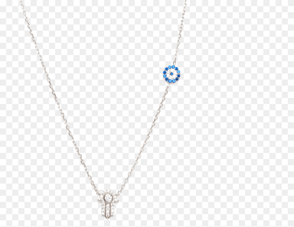 Tiny Evil Eye And Hamsa Necklace Pendant, Accessories, Jewelry, Diamond, Gemstone Png Image