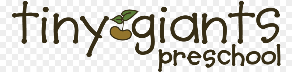 Tiny Giants Logo Preschool, Text, Food, Fruit, Plant Png Image