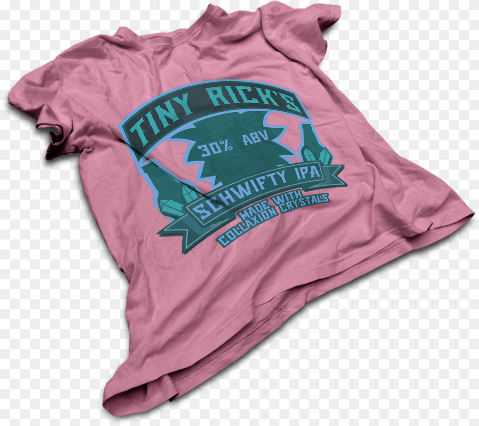 Tiny Ricks Ipa Pink Tee Blue T Shirt, Clothing, T-shirt, Baby, Person Free Png