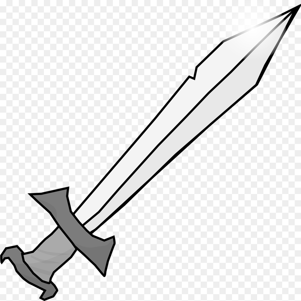 Tiny Sword Clipart Graphic Black And White Library Sword Clipart Black And White, Weapon, Blade, Dagger, Knife Png