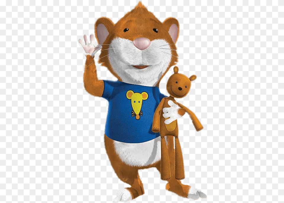 Tip The Mouse Waving And Holding Teddy Tip The Mouse, Plush, Toy, Teddy Bear Free Png Download