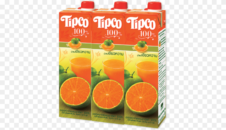 Tipco 100 Tangerine Orange Juice, Beverage, Food, Fruit, Citrus Fruit Free Png