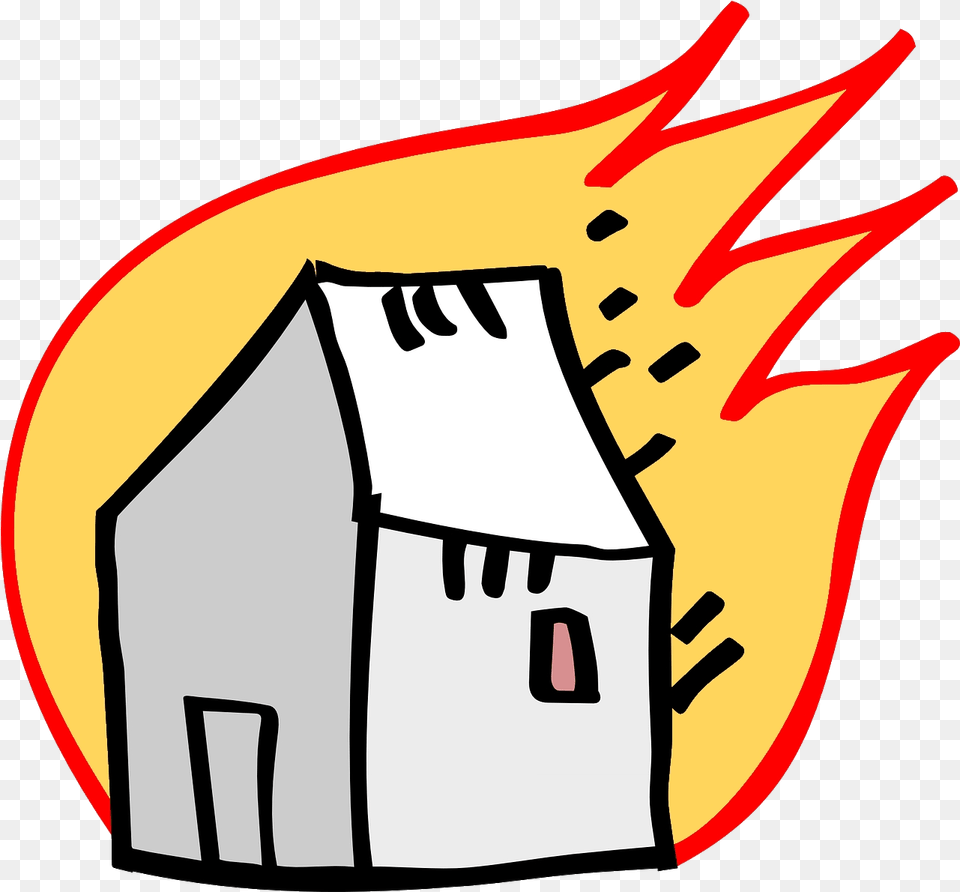 Tips To Prevent Fire Accidents Burning House Cartoon, Architecture, Outdoors, Nature, Rural Png Image