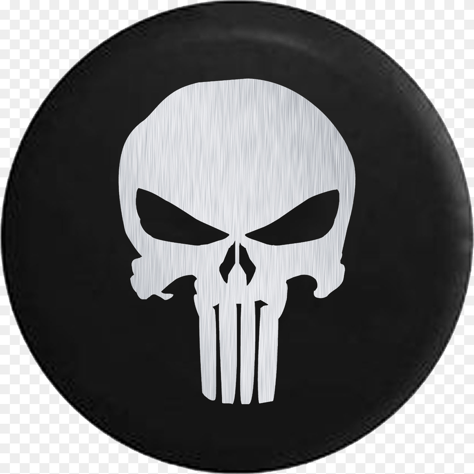 Tire Cover Pro Brushed Aluminum American Patriot Punisher Skull Png Image