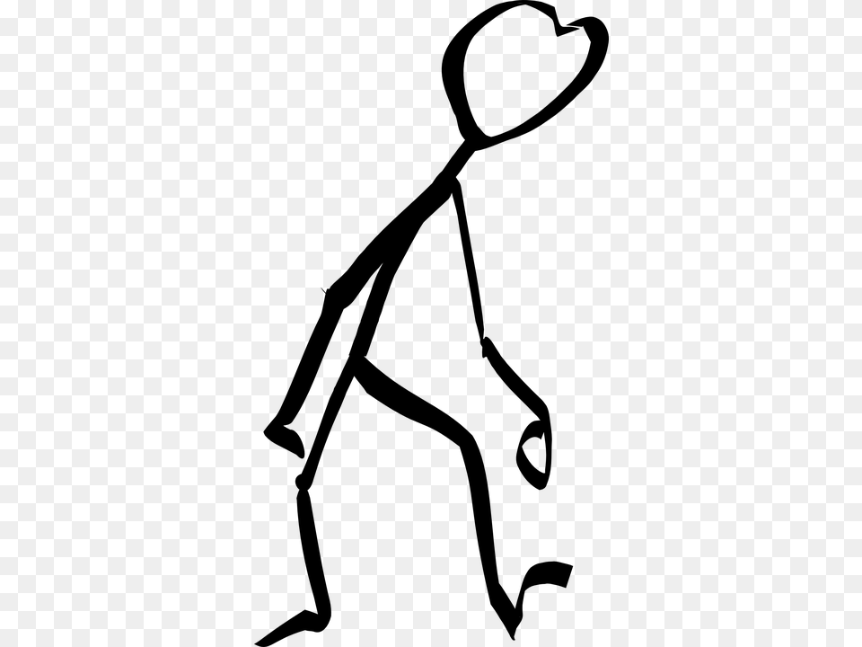 Tired Clipart Man Walking, Gray Free Png Download