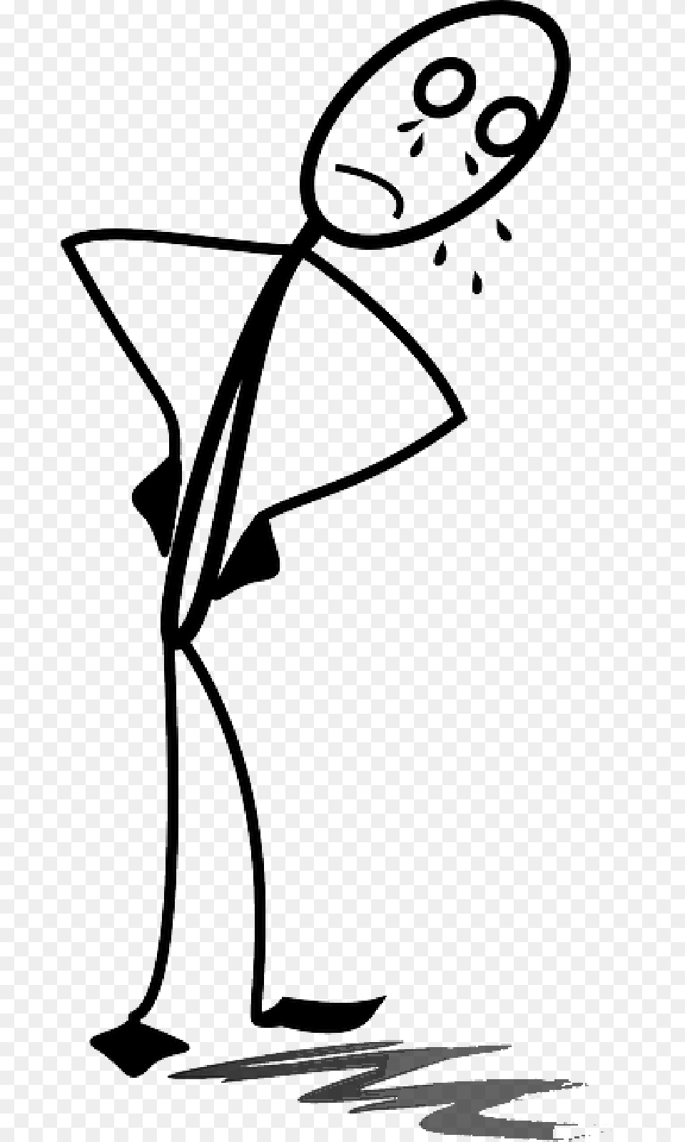 Tired Clipart Stick Figure, Flower, Plant, Art, Person Free Png Download