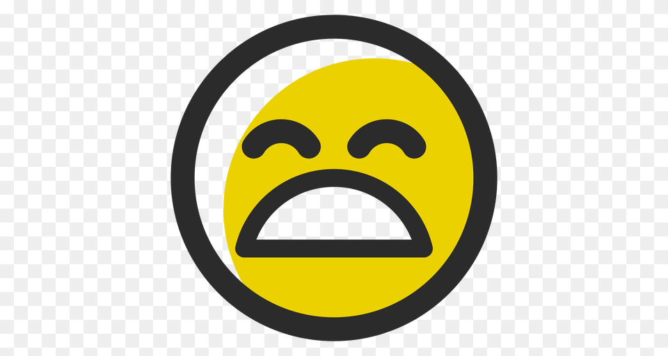 Tired Colored Stroke Emoticon, Head, Person, Face, Logo Free Png