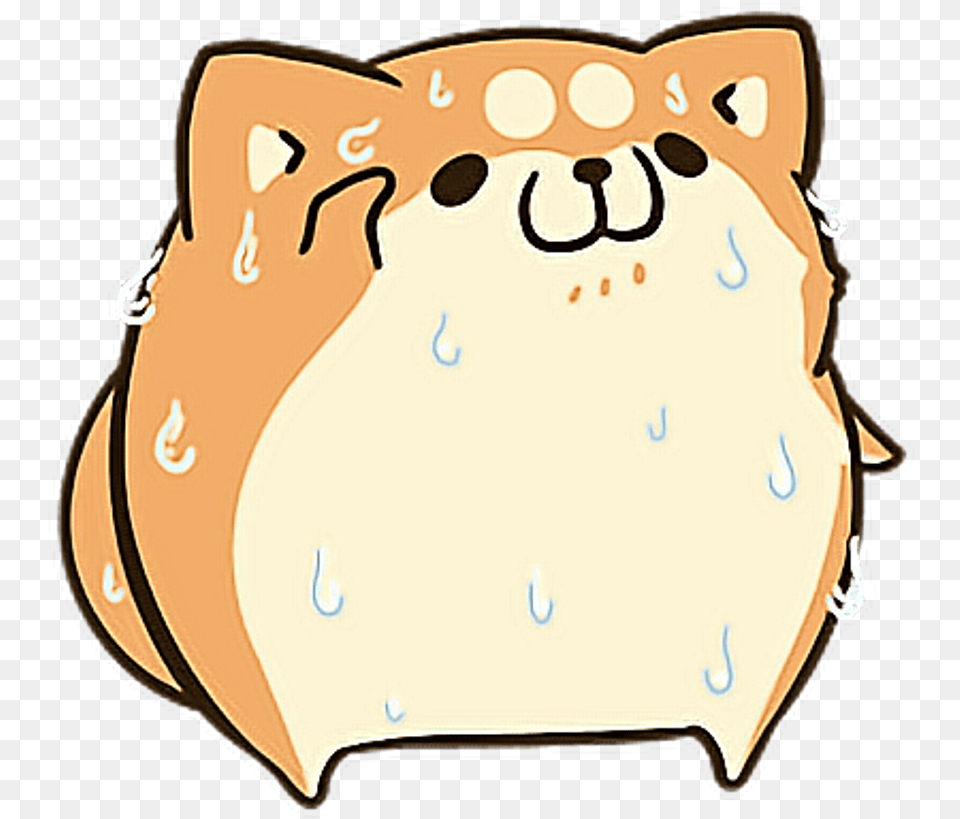 Tired Cute Clipart Full Size Clipart Cute Line Sticker, Bread, Food, Bag, Text Free Transparent Png