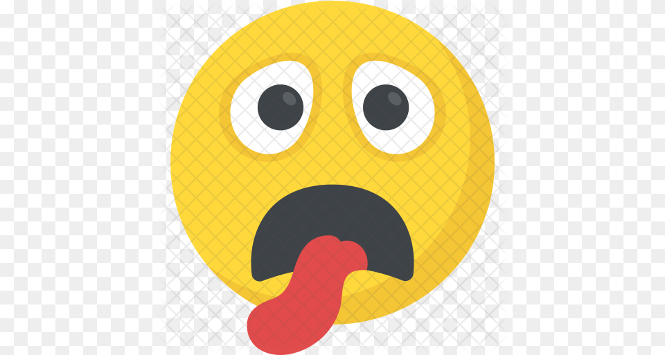 Tired Emoji Icon Of Flat Style Circle, Disk, Ping Pong, Ping Pong Paddle, Racket Free Transparent Png