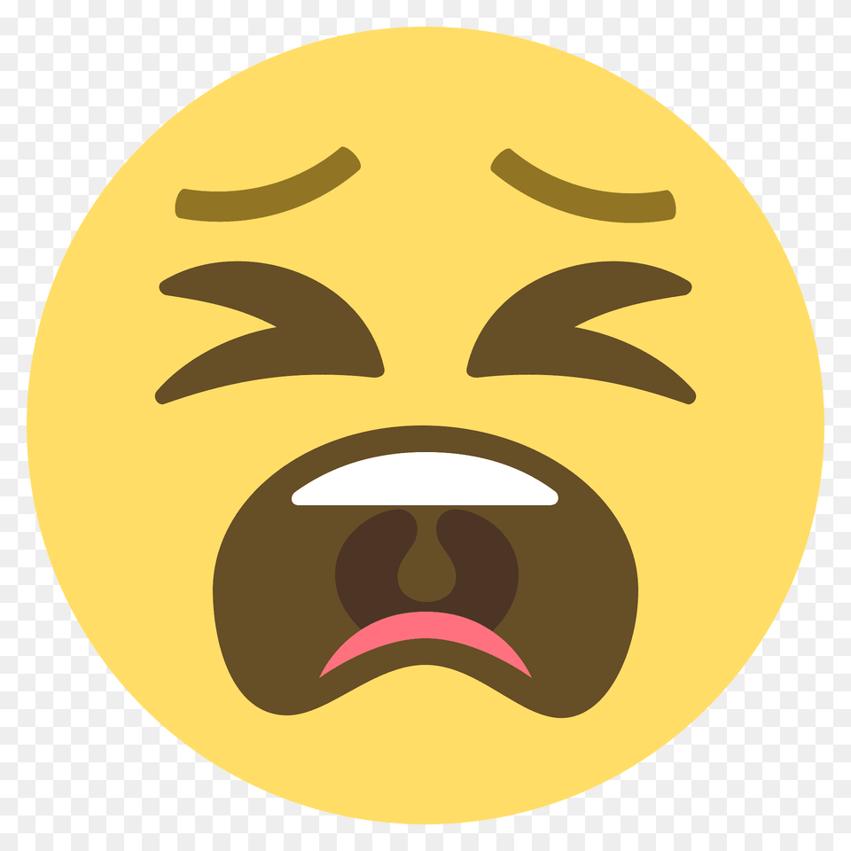 Tired Face Emoji Clipart, Head, Person, Astronomy, Moon Free Png