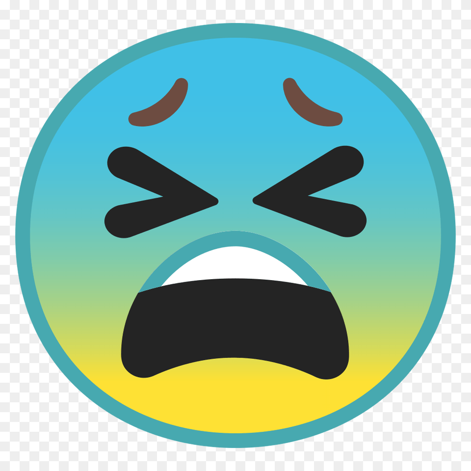 Tired Face Icon Noto Emoji Smileys Iconset Google, Logo, Badge, Symbol, Astronomy Free Png