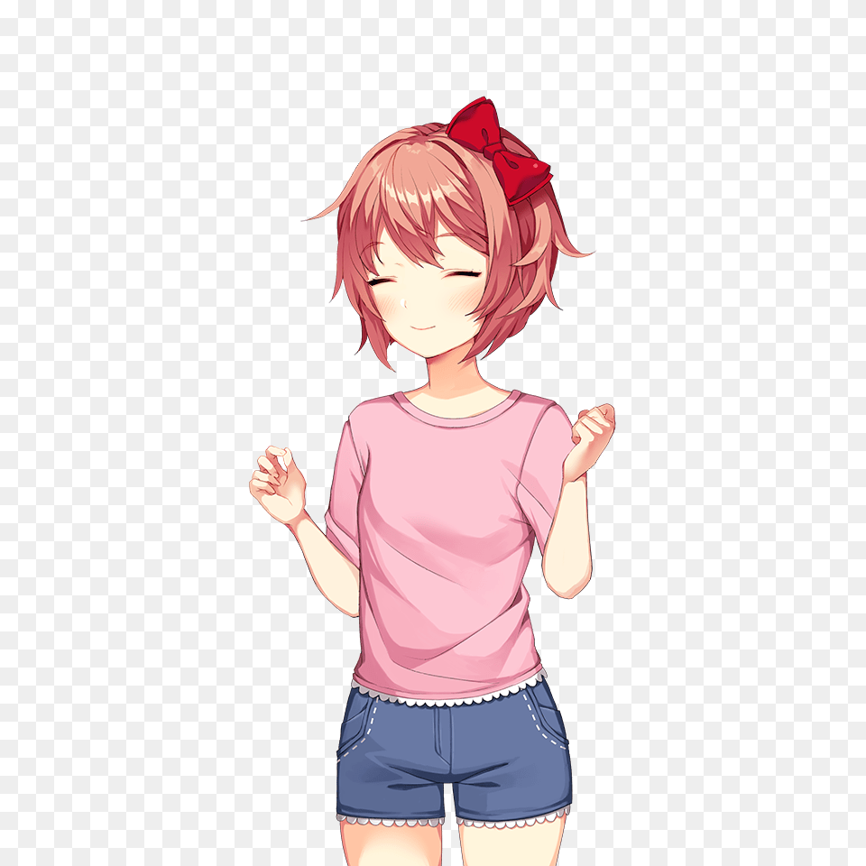 Tired Of Memeing Today Here Is A Happy Sayori Ddlc, Baby, Person, Clothing, Face Free Png