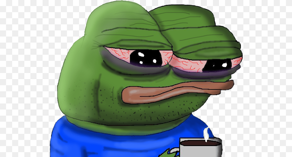 Tired Pepe, Smoke Pipe Free Transparent Png