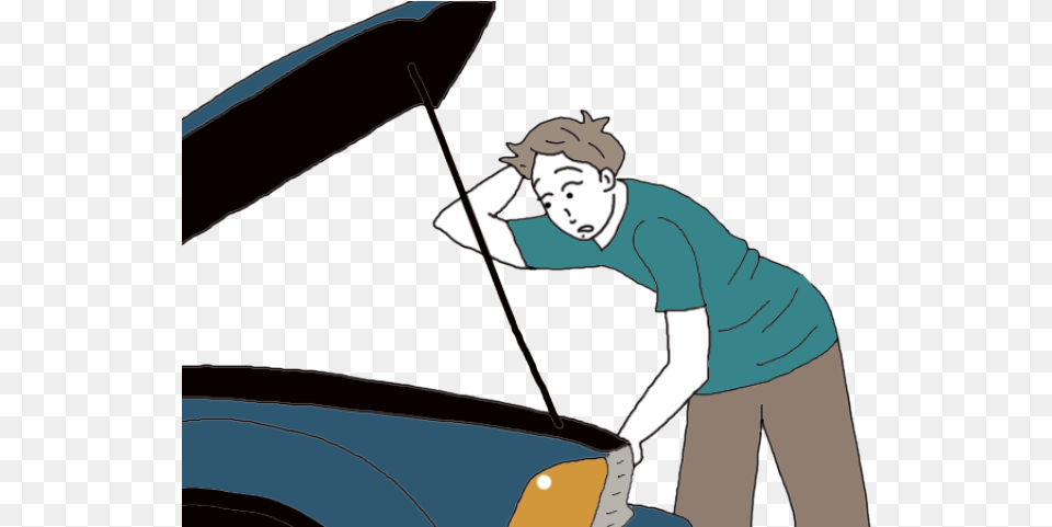 Tires Clipart Broken Car Broke Down Cartoon Car Broke Down Cliparts Transparent, Adult, Male, Man, Person Free Png Download