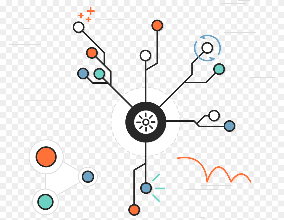 Tires Distribution Circle, Network Free Transparent Png