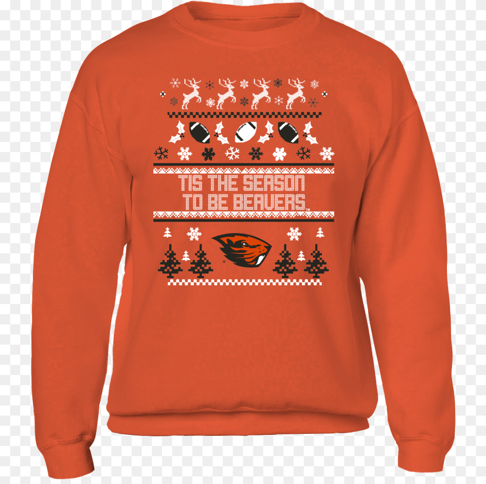 Tis The Season To Be Beavers Merry Christmas Michigan State, Clothing, Hoodie, Knitwear, Sweater Free Transparent Png