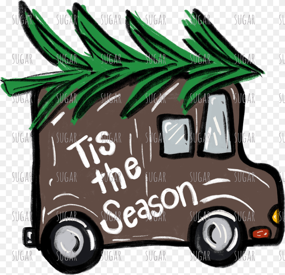 Tis The Season Truck Christmas Mail Truck Clipart, Transportation, Van, Vehicle, Caravan Png