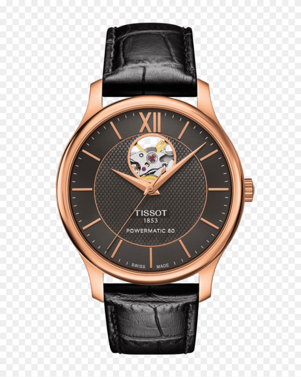 Tissot Tradition Powermatic 80 Open Heart, Arm, Body Part, Person, Wristwatch Free Transparent Png