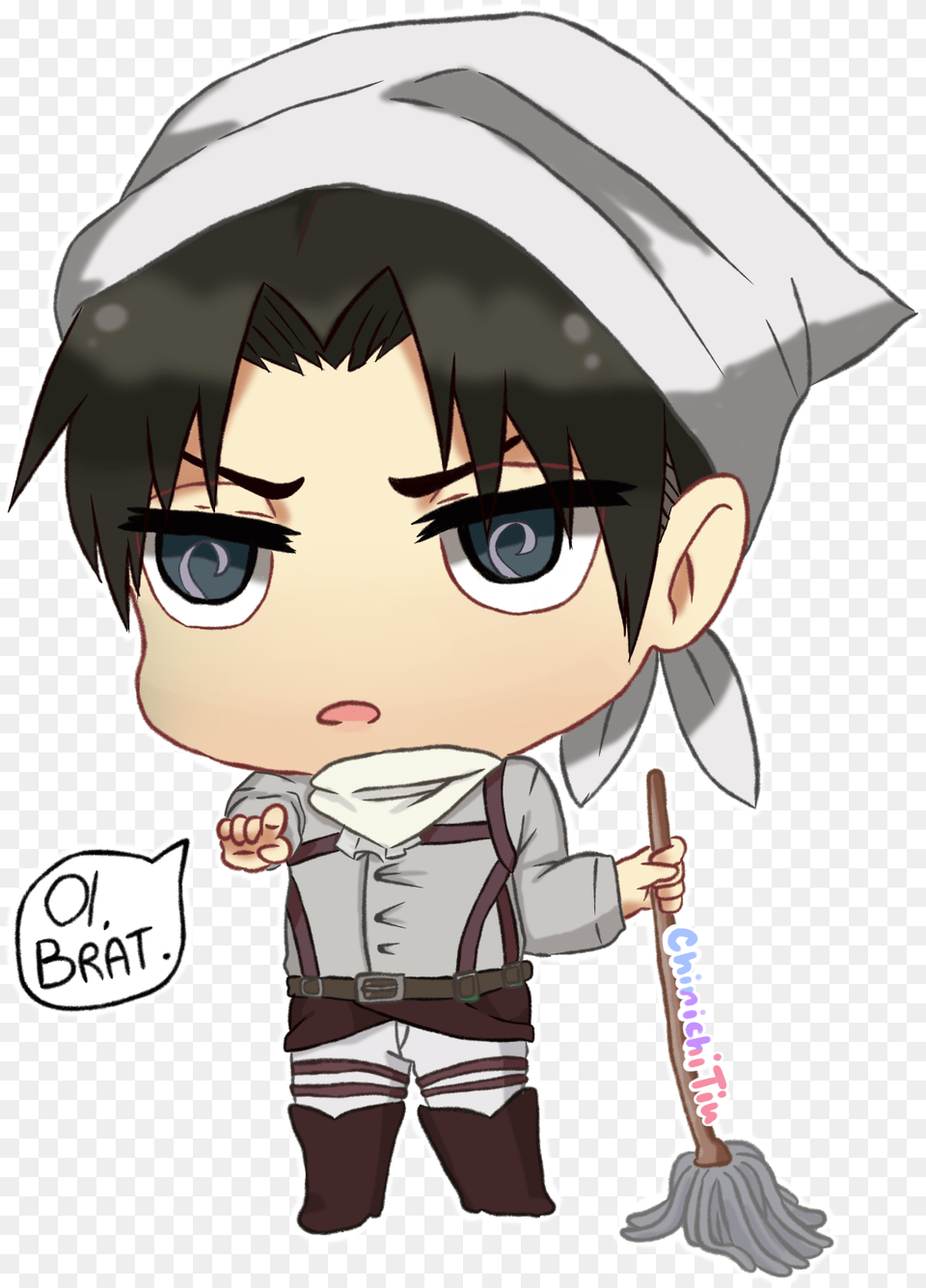 Titan Clip Art Chibi Levi Attack On Titan, Book, Comics, Publication, Baby Free Png Download