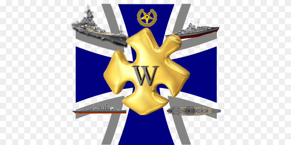 Titan Cross Gold Emblem, Logo, Badge, Symbol Free Png Download