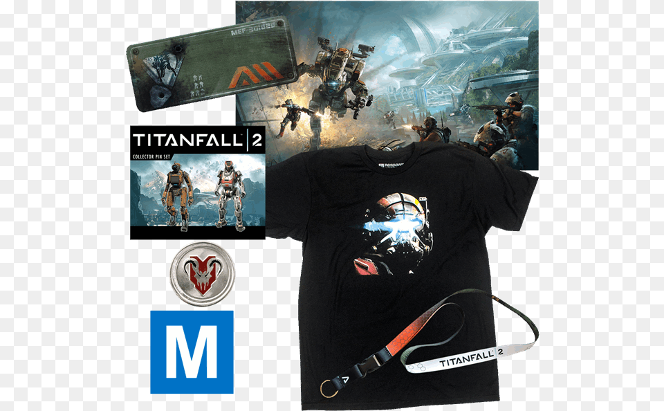 Titanfall 2 Key Art, Clothing, T-shirt, Person, Accessories Free Png Download