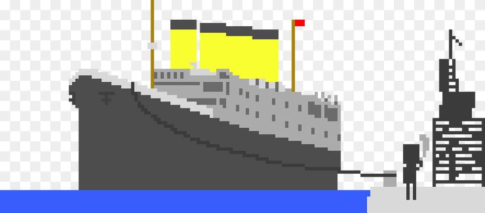 Titanic In Dock Titanic Pixel Art, Appliance, Transportation, Steamer, Ship Free Png