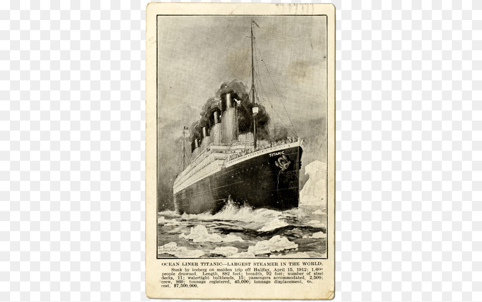 Titanic Memorial Postcards, Navy, Vehicle, Cruiser, Transportation Png Image