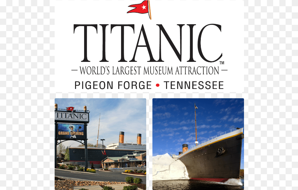 Titanic Museum Titanic Pigeon Forge, Waterfront, Water, Vehicle, Transportation Free Transparent Png