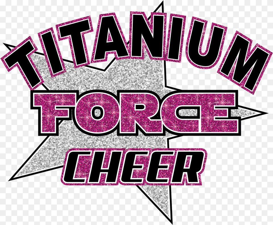 Titanium Force Cheerleading Titanium Force Cheer, Purple, Logo Png Image