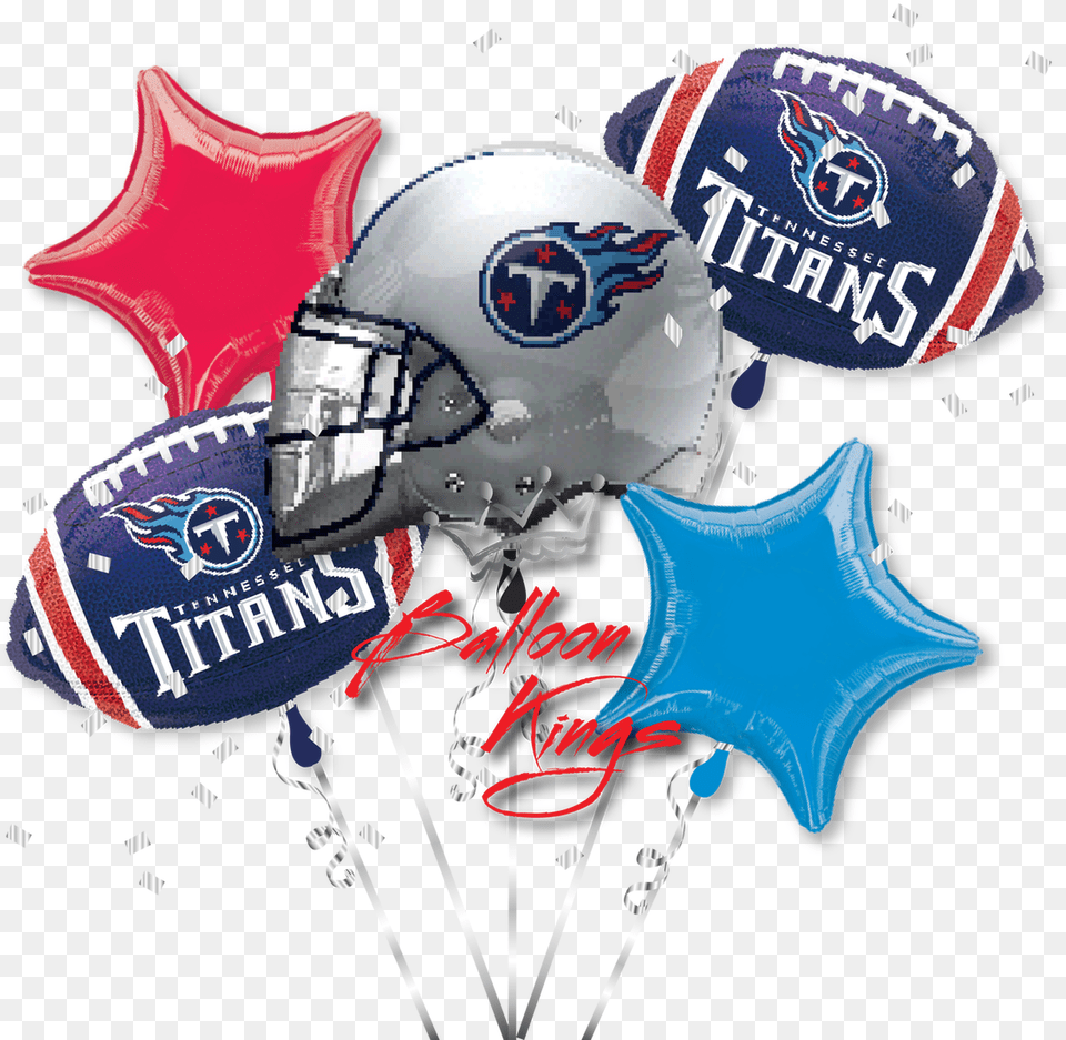 Titans Bouquet Basketball Balloons Hd, Helmet, Playing American Football, Person, Football Png Image