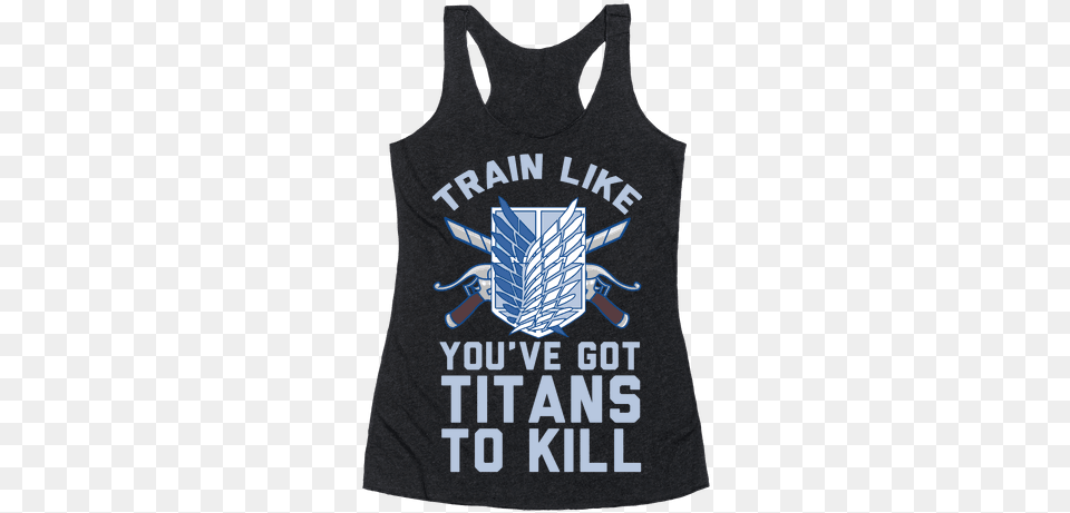Titans To Kill Racerback Tank Top Attack On Titan Hd Shirt Design, Clothing, Tank Top, T-shirt Png Image