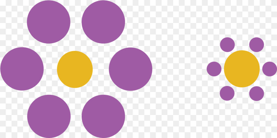 Titchener Circles Brainhq From Posit Science Bilder Optische Tuschung Kreise, Lighting, Purple, Pattern Png