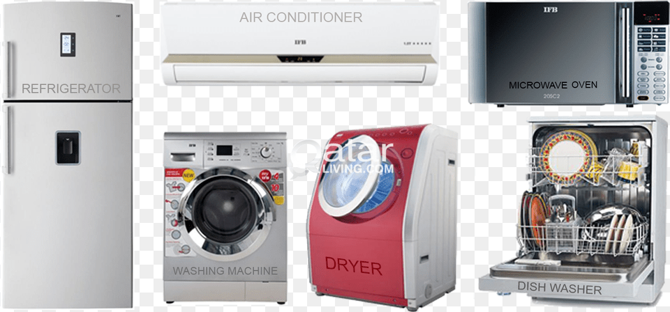 Title Air Conditioner And Washing Machine, Appliance, Device, Electrical Device, Washer Png