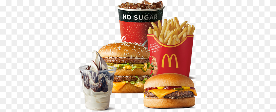Title Big Mac Hunger Buster, Burger, Food, Fries, Cup Free Png