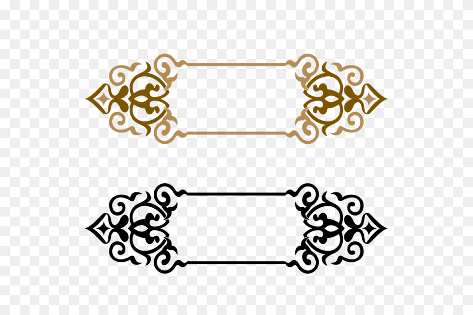 Title Border Frame Golden Frame Border Frame And Vector, Stencil, Art, Floral Design, Graphics Free Png