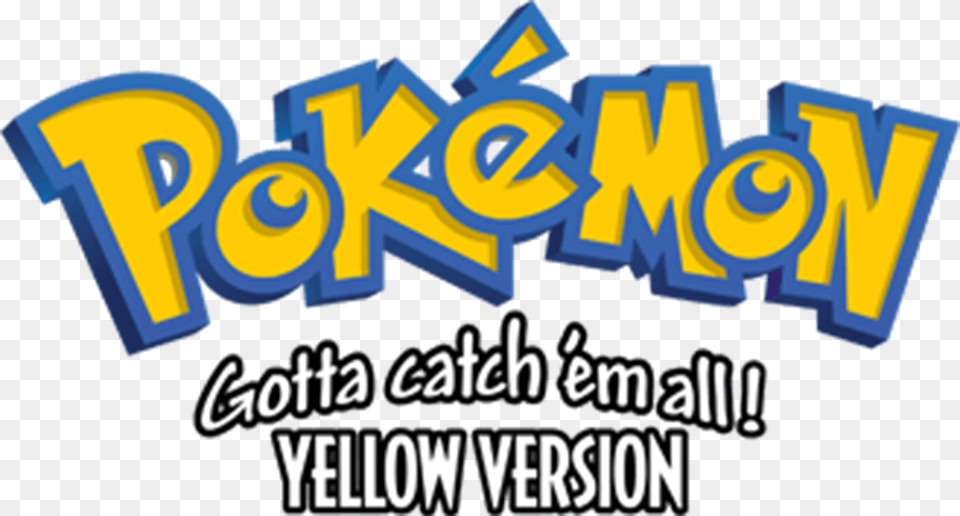 Title Screen With The Name Pokemon Yellow Version, Logo, Text Png