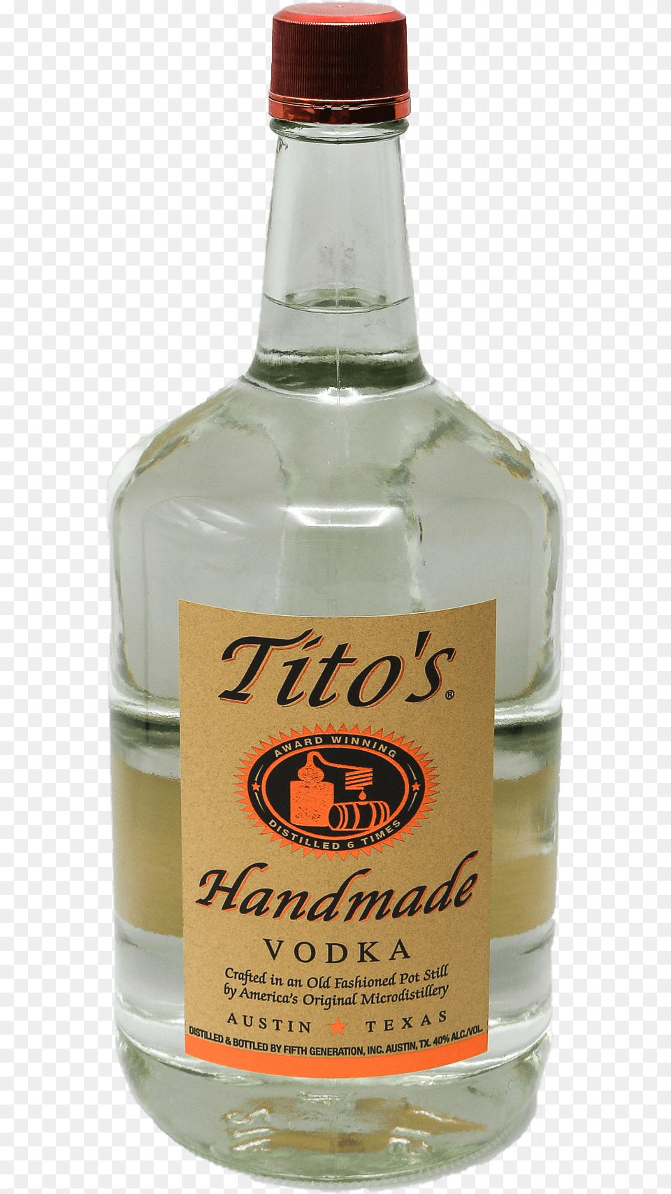 Titos Vodka 1 Vodka, Alcohol, Beverage, Liquor, Bottle Free Transparent Png
