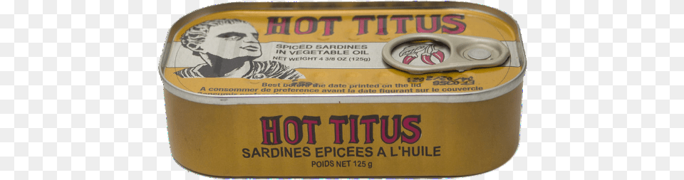 Titus Hot Sardines Box, Tin, Can, Aluminium, Canned Goods Png