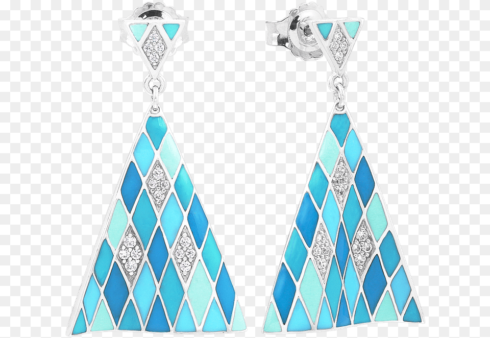 Tivoli Blue Earrings Belle Etoile Renee Taylor Gallery Earrings, Accessories, Earring, Jewelry, Triangle Png