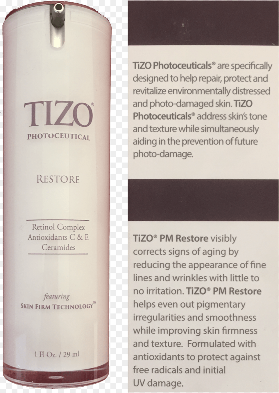 Tizo Pm Restore Bottle, Can, Tin Png Image