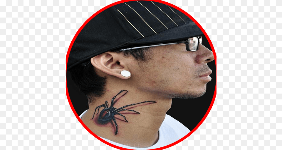 Tlcharger Neck Tattoo Designs Google Play Apps Southern Black Widow, Skin, Person, Head, Face Png