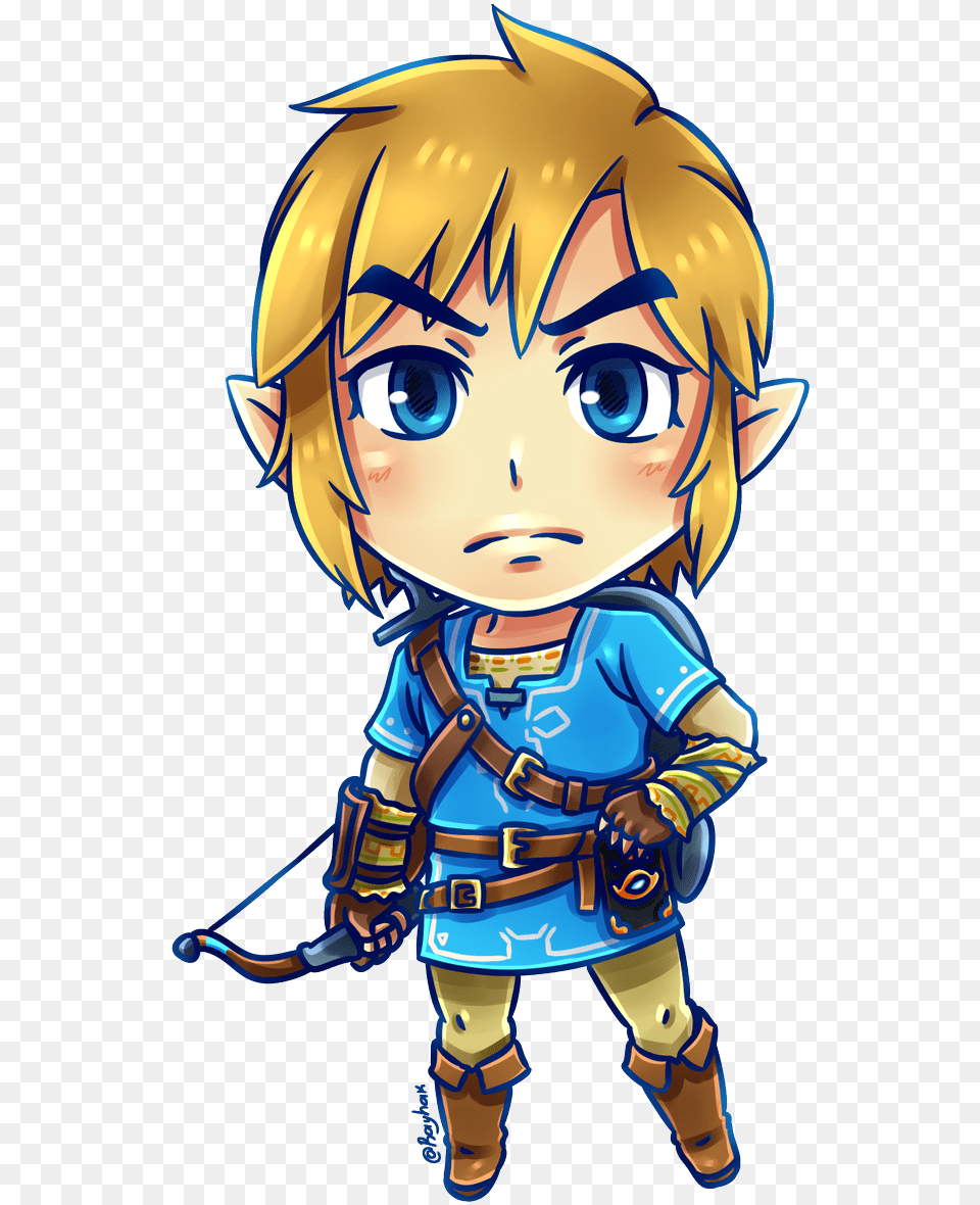 Tlozbotw Hashtag Chibi Link Zelda Breath Of The Wild, Book, Comics, Publication, Baby Free Transparent Png