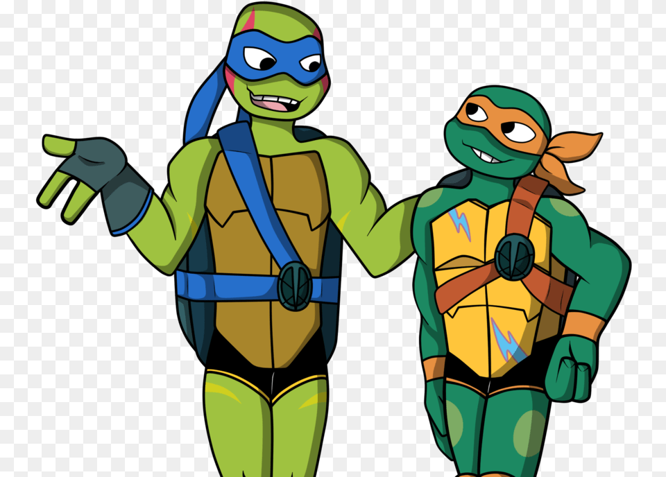 Tmnt 2018 Leo And Mikey Mikey Rise Of The Tmnt, Baby, Person, Cartoon, Face Free Png