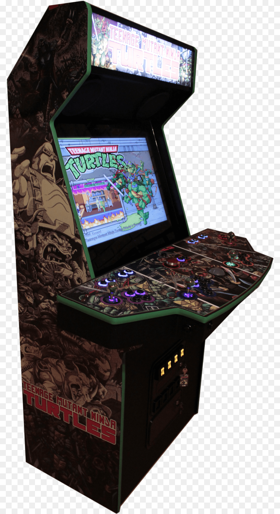 Tmnt, Arcade Game Machine, Game, Person, Monitor Free Transparent Png