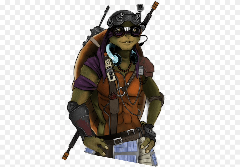 Tmnt Donnie By Arllo Teenage Mutant Ninja Turtles Movie Devlant, Accessories, Person, Man, Male Png Image