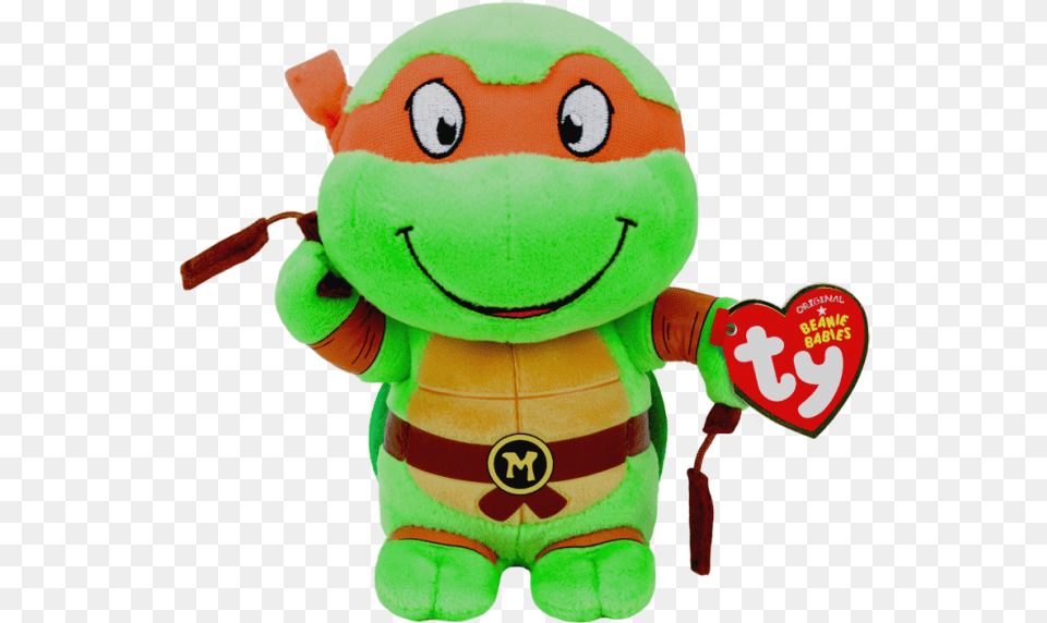 Tmnt Michelangelo Beanie Babies Teenage Mutant Ninja Turtles, Plush, Toy Png Image