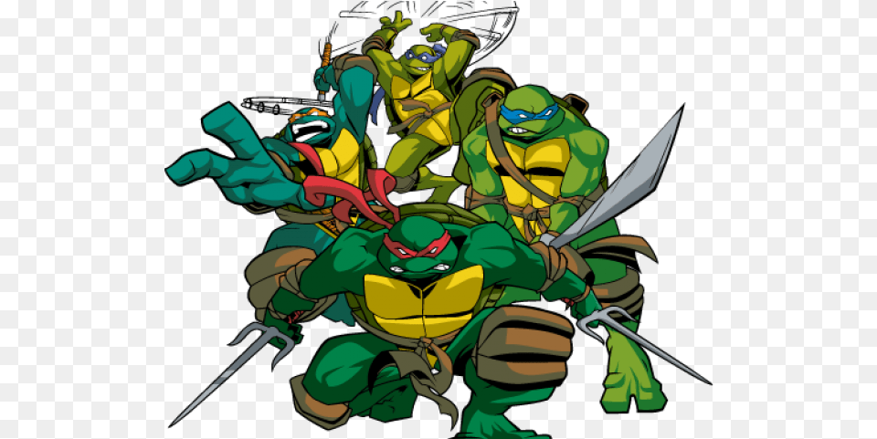 Tmnt Transparent Images Teenage Mutant Ninja Turtles Dreamcast, Green, Book, Comics, Publication Png Image
